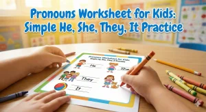 Pronouns Worksheet for Kids: Simple He, She, They, It Practice