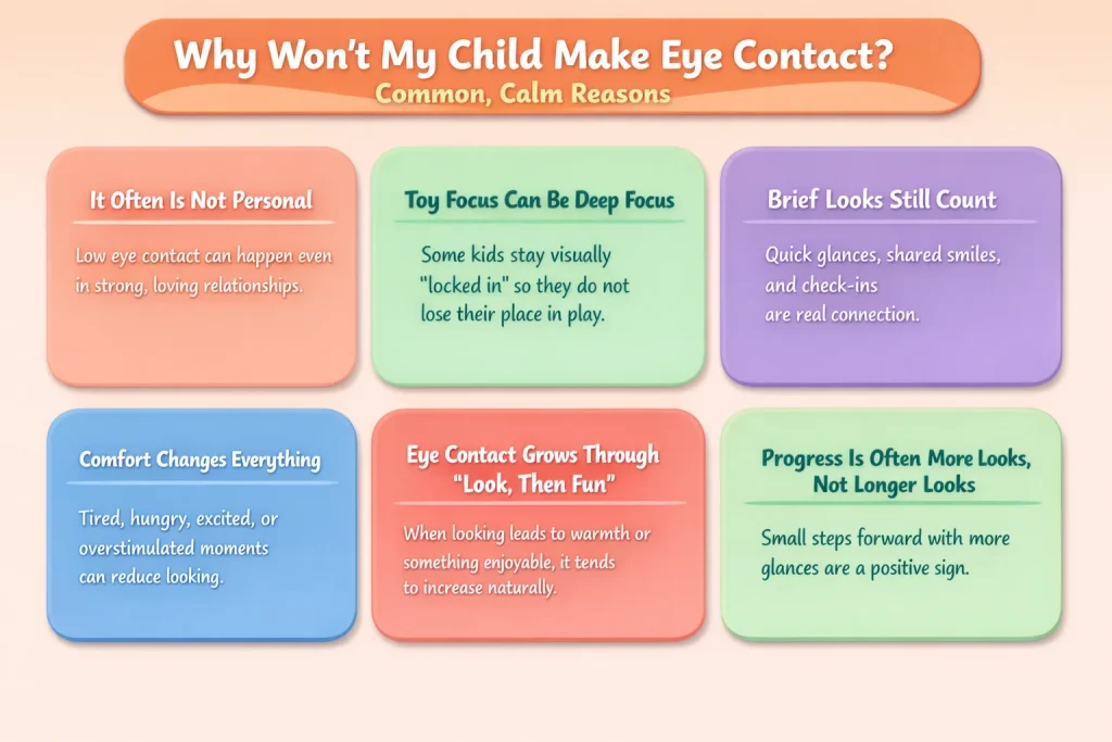 Infographic showing a parent checklist for toddler ignores my pointing and when extra support may help