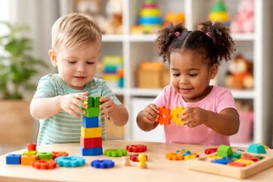 How to Help Your Toddler Use Two Hands Together During Play